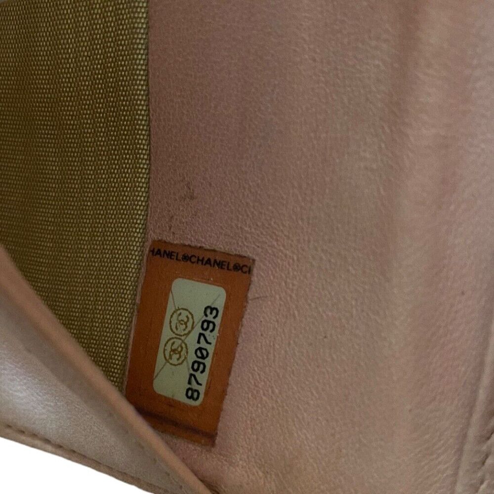 Chanel CC Pink Caviar Leather Bifold Snap Wallet Authentic - Picture 5 of 12